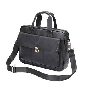 กระเป๋าถือหนังแท้กันน้ำสำหรับผู้ชายและผู้หญิงสไตล์วินเทจหรูหรามีซับในโพลีเอสเตอร์และปิดด้วยซิป - Product Image 4