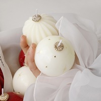 Bougie aromatique en forme de boule de Noël, lanterne décorative d'ambiance, pour la maison, les bars, le Nouvel An, Pâques, Diwali, Ramadan, fabrication artisanale