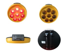 Lampada Lampeggiante <span class=keywords><strong>Solare</strong></span> a Forma di Girasole, Luce di Avvertimento Stroboscopica - Product Image 5