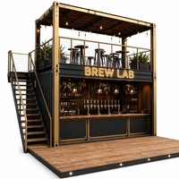 Bar en conteneur maritime de 20 pieds, restaurant industriel préfabriqué en conteneur, kiosque alimentaire extérieur pour festivals