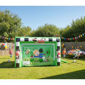 <span class=keywords><strong>But</strong></span> de football <span class=keywords><strong>gonflable</strong></span> portable en bâche PVC pour jeu de tir sportif d'extérieur personnalisé - Product Image 1