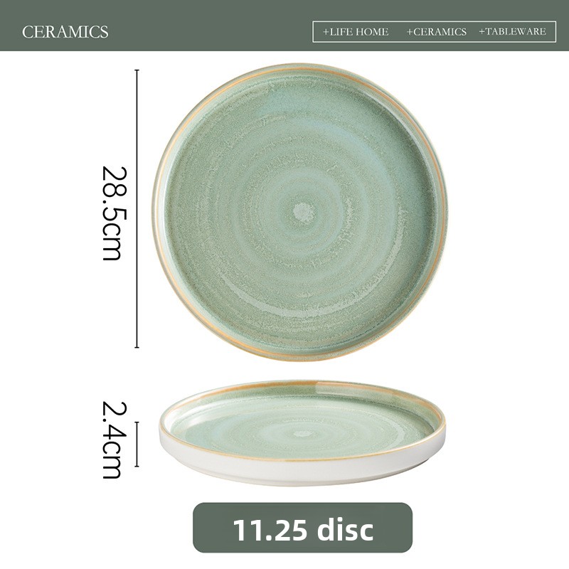 plato redondo verde de 11,25''