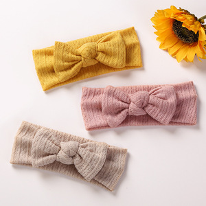 <span class=keywords><strong>Bandeau</strong></span> pour filles en tricot pour nouveau-né et enfant en bas âge cadeau de <span class=keywords><strong>naissance</strong></span> Turban bandeaux élastiques pour enfants accessoires de cheveux pour <span class=keywords><strong>bébé</strong></span> fille - Product Image 4