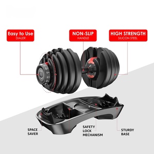 Haltères réglables compacts Easy Weight Change 24 kg, de 2,5 kg à 24 kg, pour usage domestique - Product Image 2