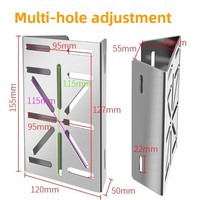 Adaptateur auxiliaire pour moniteur, plaque de fixation sans fil intégrée pour machine à balles, supports muraux allongés pour caméra, accessoires de surveillance