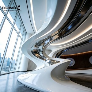 Fournisseur d'éléments de fronton contemporains, acoustiques, légers, sur mesure en GRG, fabriqués sur mesure pour la conception de portiques d'entrée de villas - Product Image 4