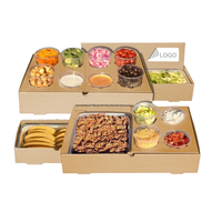Boîte en papier d'emballage pour sauce piquante en carton sushi fast food jetable personnalisé à emporter