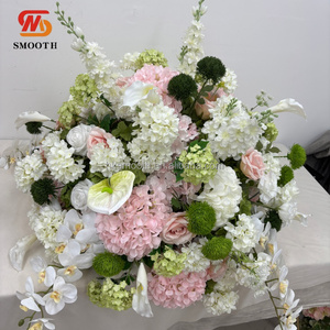 SMOOTH High Simulation Wedding Table Decoration <b>Artificial</b> <b>Flower</b> Ball Green Pink White Hydrangea Silk <b>Flowers</b> Centerpiece - Product Image 2