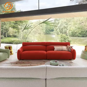 Canapé de salon de haute qualité Foshan, usine de personnalisation de meubles, OEM/ODM, nouveau design créatif en bambou en forme de cœur - Product Image 1