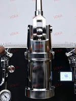 Mesin Espresso Italia dengan Tuas Pegas, Boiler 2.5L+0.3L, Kontrol Suhu PID, 0.1 ° C Precision, Tangki 3.5L, Pembuat Kopi untuk Kafe