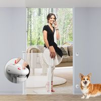 Barrière de sécurité pour animaux de compagnie Prodigy SG021 à mailles larges, barrière de sécurité rétractable, barrière pour animaux de compagnie pour les escaliers