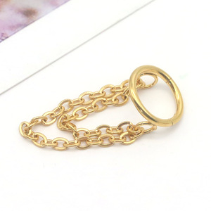 Fashion Rings Gold <b>Chain</b> Open Hoop <b>Earrings</b> Tassel Design Party Jewelry - Product Image 4