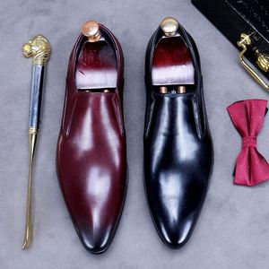 Chaussures légères pour hommes en cuir de haute qualité, style rétro, à enfiler, à bout fermé, pour le bureau et les occasions décontractées - Product Image 6