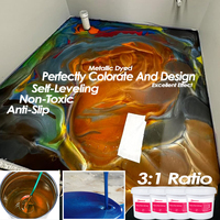 Résine époxy métallique autolissante AB pour sols, peinture époxy haute performance, revêtement de sol en béton, kits de résine d'apprêt, prix