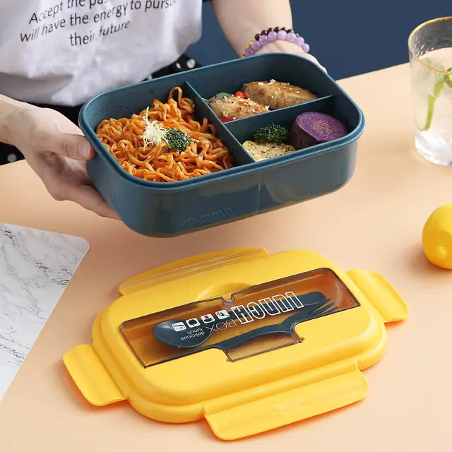 Partition Double Seal Food Storage Containers Compartment Snack Lunch Box With Compartment