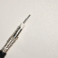 Cable Coaxial Ultrafino con Aislamiento de PTFE de 50 Ohmios para Transmisión de Señal de Alta Frecuencia, 2 Núcleos, Cobre Estañado/Cobre Plateado