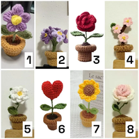 Tanaman Pot Mini Rajutan Terlaris Buatan Tangan Hadiah Guru Bunga Matahari Rajutan Positif Kaktus Hadiah Hari Valentine