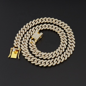 Bộ Quà Tặng Đồng Hồ Kim Cương Hip Hop Iced Out Sang Trọng <span class=keywords><strong>Cuba</strong></span> Chuỗi Vòng Cổ Kim Cương Vòng Tay Đồng Hồ Nam - Product Image 5