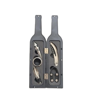 Biểu Tượng Tùy Chỉnh 5 Pieces <span class=keywords><strong>Wine</strong></span> Chai Hình Rượu Vang Opener Đặt Phụ Kiện Rượu Vang Bộ Quà Tặng - Product Image 1