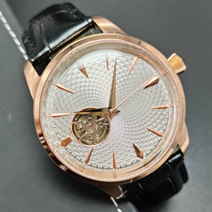 Orologio Meccanico Automatico di Lusso <span class=keywords><strong>Seiko</strong></span> con Design Scheletrato in Occhio di Tigre e Oro Rosa, Stile Business in Acciaio Inossidabile, NH38 3BAR 20mm - Product Image 4