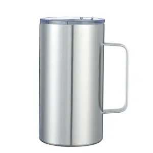 High Quality 304 Stainless Steel Double Wall Bottle 24oz Travel Tumbler Cup Insulated coffee Mug with Handle
