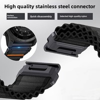 Compatible avec Garmin Fenix 7/5X/6X/7X ainsi que avec Timex Ironman Pro et les bracelets en nylon à libération rapide Alpine Loop (22 mm/26 mm)