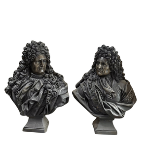 Famosa escultura de cabeza de bronce de Luis XIV Figura de metal icónica para decoraciones de patio - Product Image 2