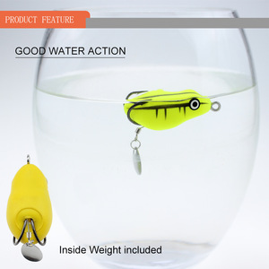 SNEDA 1Pc 4.5cm 8.5g grenouille leurre en plastique souple leurre de pêche appât artificiel Topwater matériel de pêche avec crochet - Product Image 6