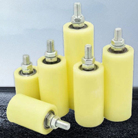 Rouleau de guidage en nylon pour portail coulissant, support d'assemblage de portail en plastique à double roulement, roues de guidage épaissies pour portail coulissant