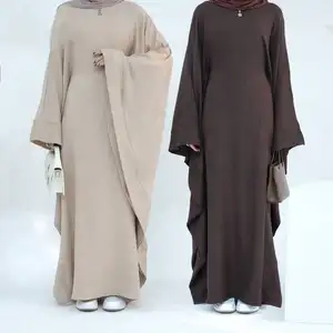 Скромная мусульманская модная Исламская одежда, платье с рукавами «летучая мышь», платье из коллекции «Ид Рамадан», индейка