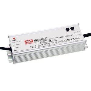 Controlador LED Mean Well HLG-120H de 120W, 36V 3.4A, Voltaje Constante, Corriente Constante, IP65, Canal Único, Convertidor AC/DC - Product Image 1
