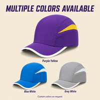 Snel drogende baseballcap met kleurblokken, mesh, ademend, zweetband, verstelbare gesp, sport, aangepast logo, OEM, groothandel, lage minimale bestelhoeveelheid