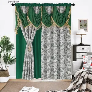 Cortinas decorativas luxury curtain window living room curtains with valance