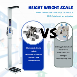 Báscula de Grasa Corporal, Báscula de Fitness con IMC, Pantalla LCD Táctil de 7 Pulgadas, Báscula Personal de Grado Médico para Uso Doméstico, OEM, Metálica - Product Image 2