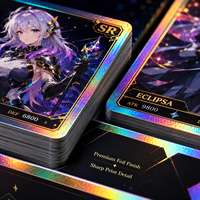 Cartes à collectionner d'anime personnalisées, jeu de cartes TCG holographiques, impression couleur intégrale avec boîte d'emballage de luxe