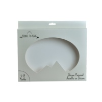 Design personalizzato per bambini posate giocattolo regalo per bambini scatola di imballaggio in carta con finestra in plastica per piastra e ciotola in Silicone