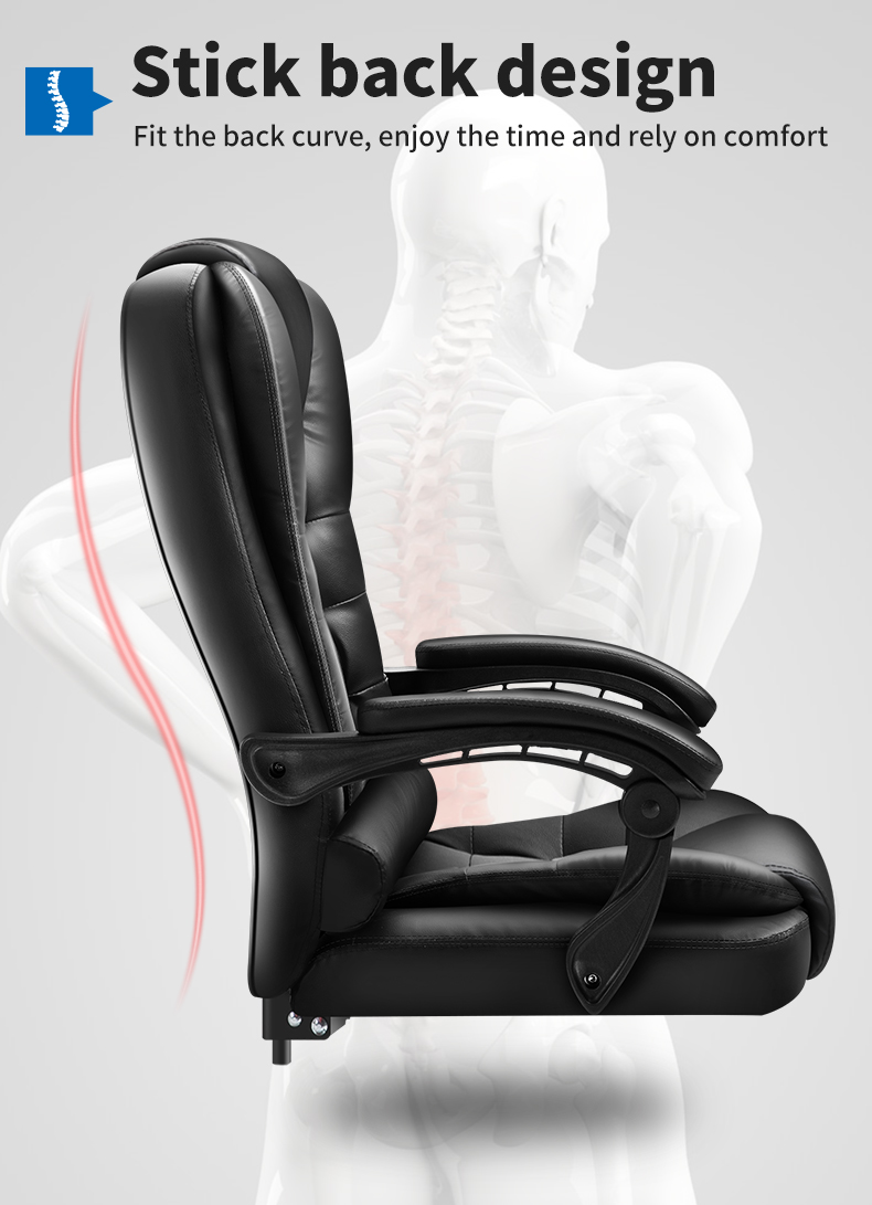 Revolving Luxury Swiveling Office Chair Genuine Leather Executive Chair
