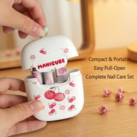 Kit de manucure de précision en acier inoxydable à motif graffiti tendance, ensemble portable pour le soin des ongles, idéal pour l'entretien personnel et les voyages