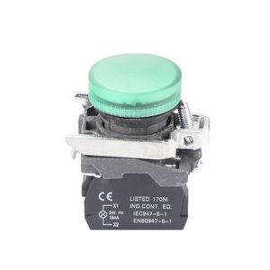 Interrupteur à bouton en aluminium IP65 10A 1NO avec capuchon rouge haute visibilité pour signal de sécurité et fonction d'indication d'alerte sur panneau - Product Image 1