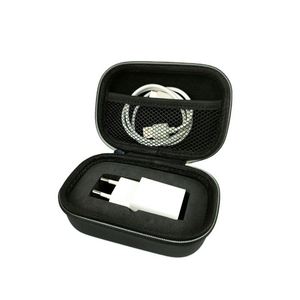 BSCI Factory Manufacturer's Portable <b>Charging</b> <b>Cables</b> Charger Case Waterproof EVA Foam Box with Bag Style Made Leather PU Nylon - Product Image 1