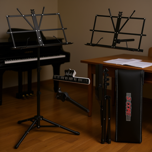 Support de partition musicale en métal réglable et pliable pour instruments de musique - Product Image 2