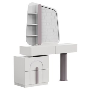Ensemble de meubles de chambre contemporains rembourrés : lit, armoire, coiffeuse, commode - Collection complète Selena WOODEX Design Maison Moderne - Product Image 3