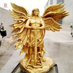 รูปปั้นเทวดาผู้พิทักษ์มีปีกสีบรอนซ์รูปงูแฟนตาซีหกชิ้นทำจากทองสัมฤทธิ์ - Product Image 1