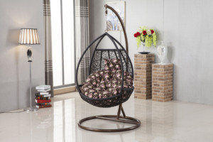 Sedia a dondolo moderna a forma di uovo con supporto, amaca singola <span class=keywords><strong>in</strong></span> <span class=keywords><strong>rattan</strong></span> PE per esterni, <span class=keywords><strong>arredo</strong></span> da <span class=keywords><strong>giardino</strong></span> per soggiorno e hotel - Product Image 5