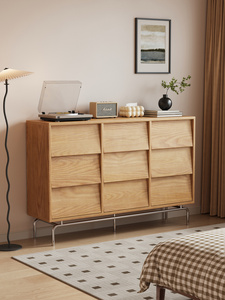 Solid Wood Sideboard Small Space 6-<b>Drawer</b> Storage Cabinet 9-<b>Drawer</b> storage cabinet Dining room furniture - Product Image 3
