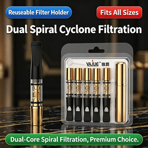 Porte-filtre à cigarettes réutilisable et lavable de qualité supérieure avec filtre spiralé, compatible universel pour cigarettes régulières/moyennes/slim - Product Image 1