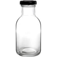 Bouteille en verre transparente ronde de 8 oz (250 ml) pour sauce piquante, barbecue, chili, salade, ketchup avec bouchon à vis JAHNEX