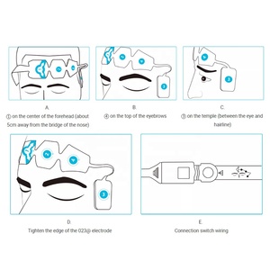 BIS <span class=keywords><strong>4</strong></span> Einweg-<span class=keywords><strong>EEG</strong></span>-Sensor Nicht-invasives Quatro-Elektroden-Medizingerät Weiß Blau 266mm oder 256mm - Product Image 3