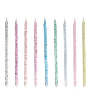 Wholesale 100pcs Multi-Functional Crystal Nail Art Manicure Set Double Sided Cuticle Pusher Dotting Pen <b>Plastic</b> Manicure Tool - Product Image 4