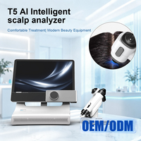 Analyseur de cuir chevelu intelligent AI T5, machine d'analyse capillaire à 13 points, détecteur multispectral de follicules pileux, OEM pour salon